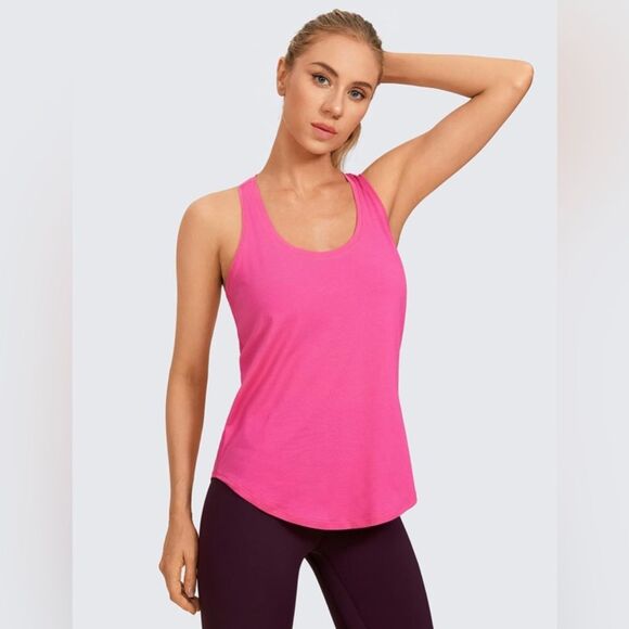 crazy yoga Tops - CRZ YOGA Women's Racerback Workout Tank Tops Loose Fit